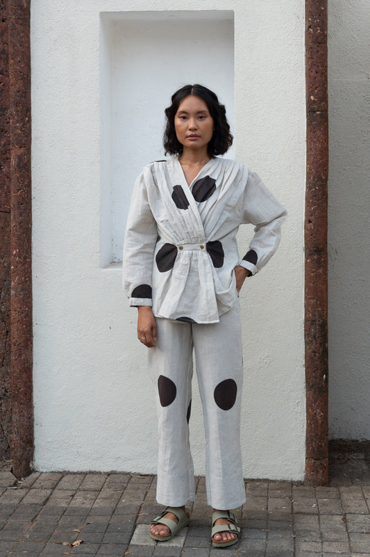 Florence Top - Natural Printed