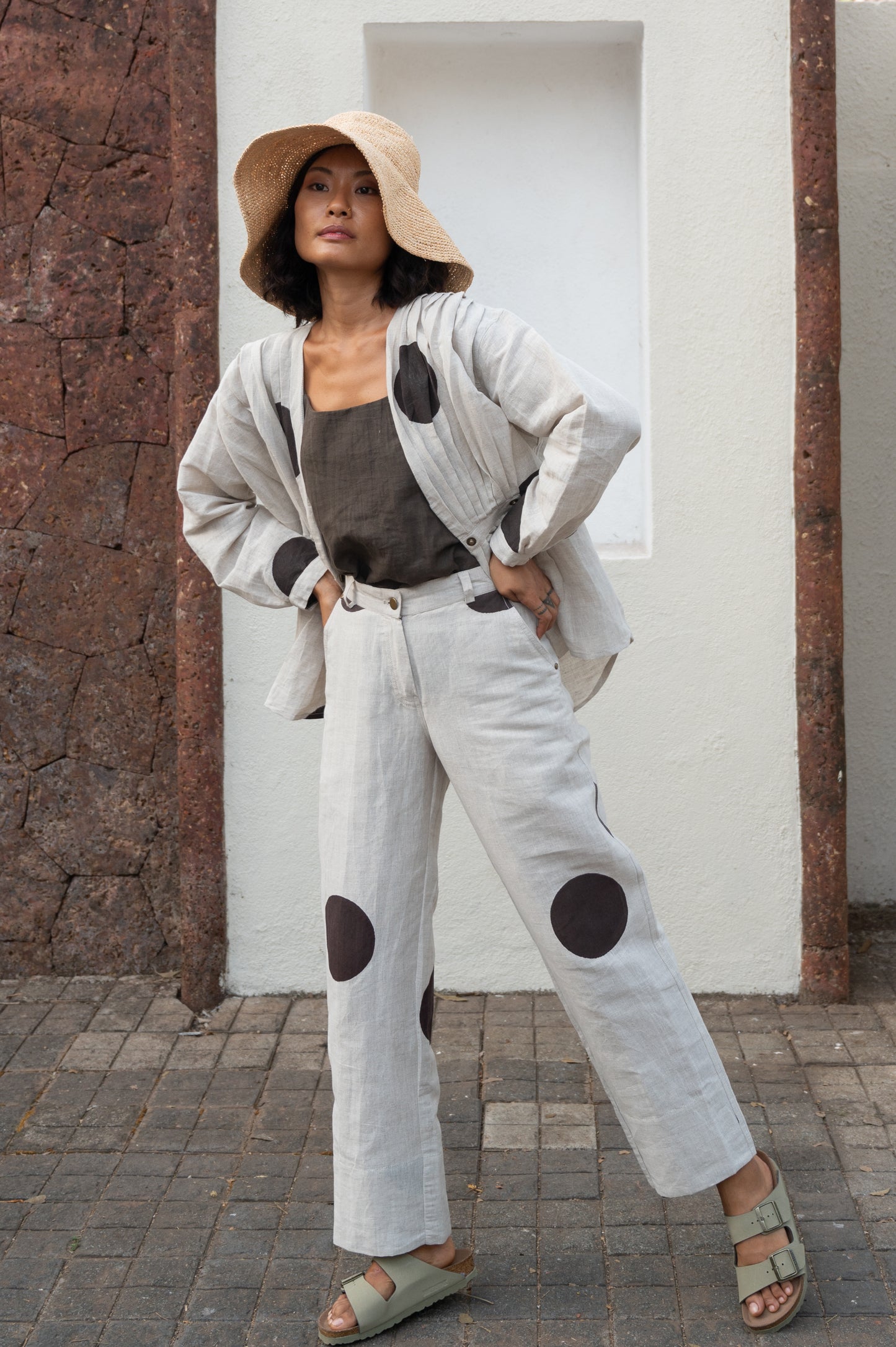 Florence Top - Natural Printed