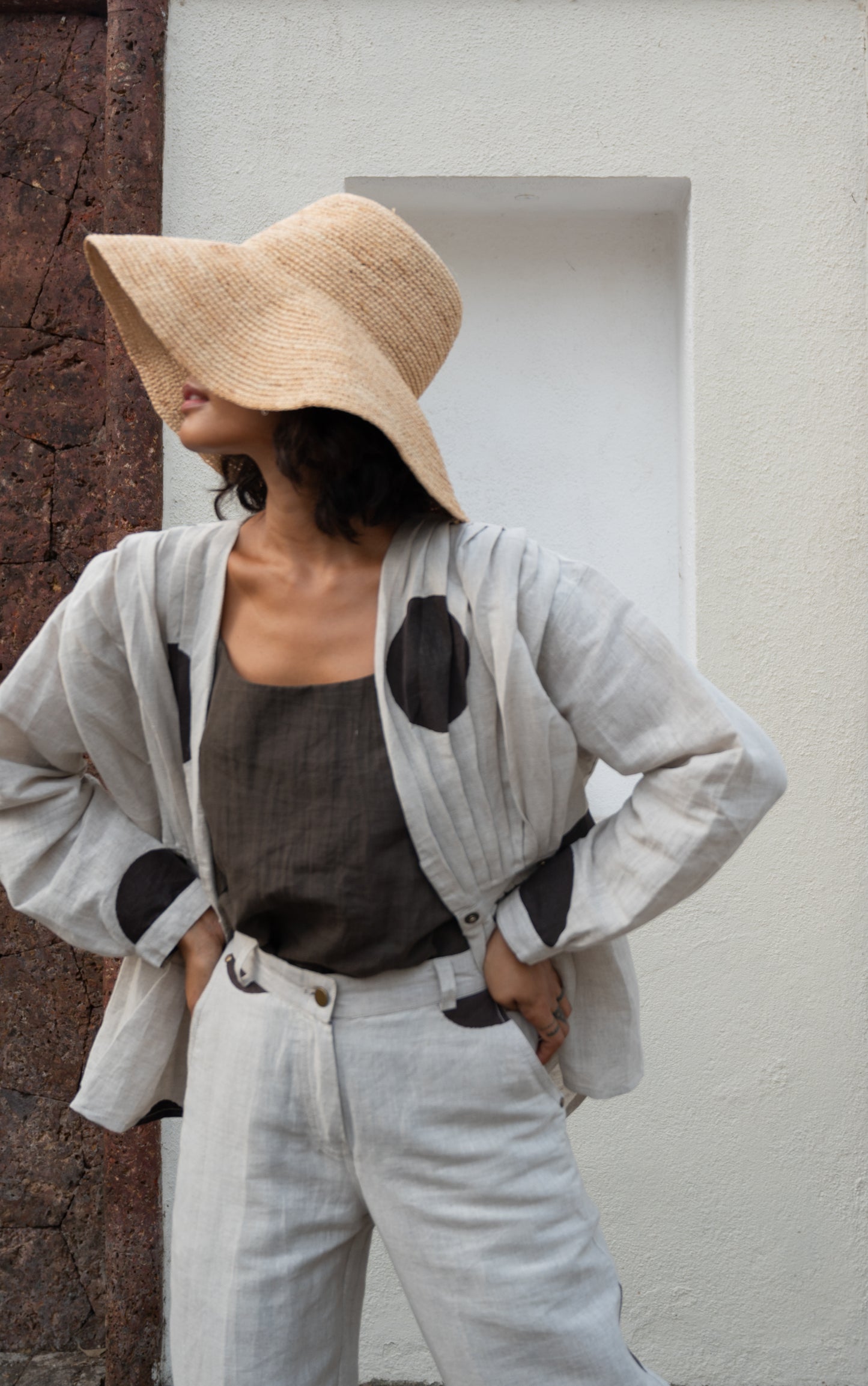 Florence Top - Natural Printed