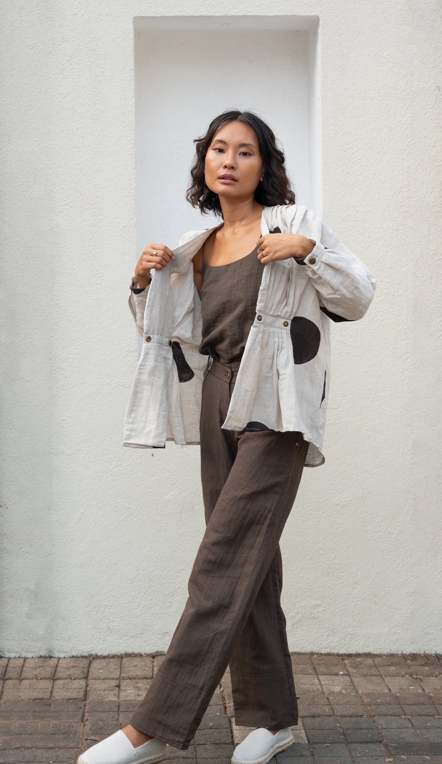 Florence Top - Natural Printed