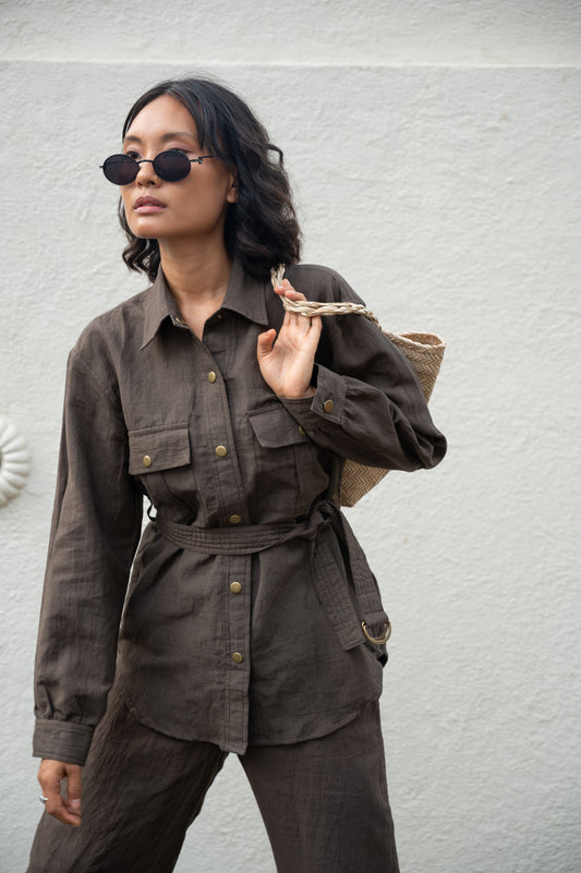 Arizona Relaxed Shirt - Brown