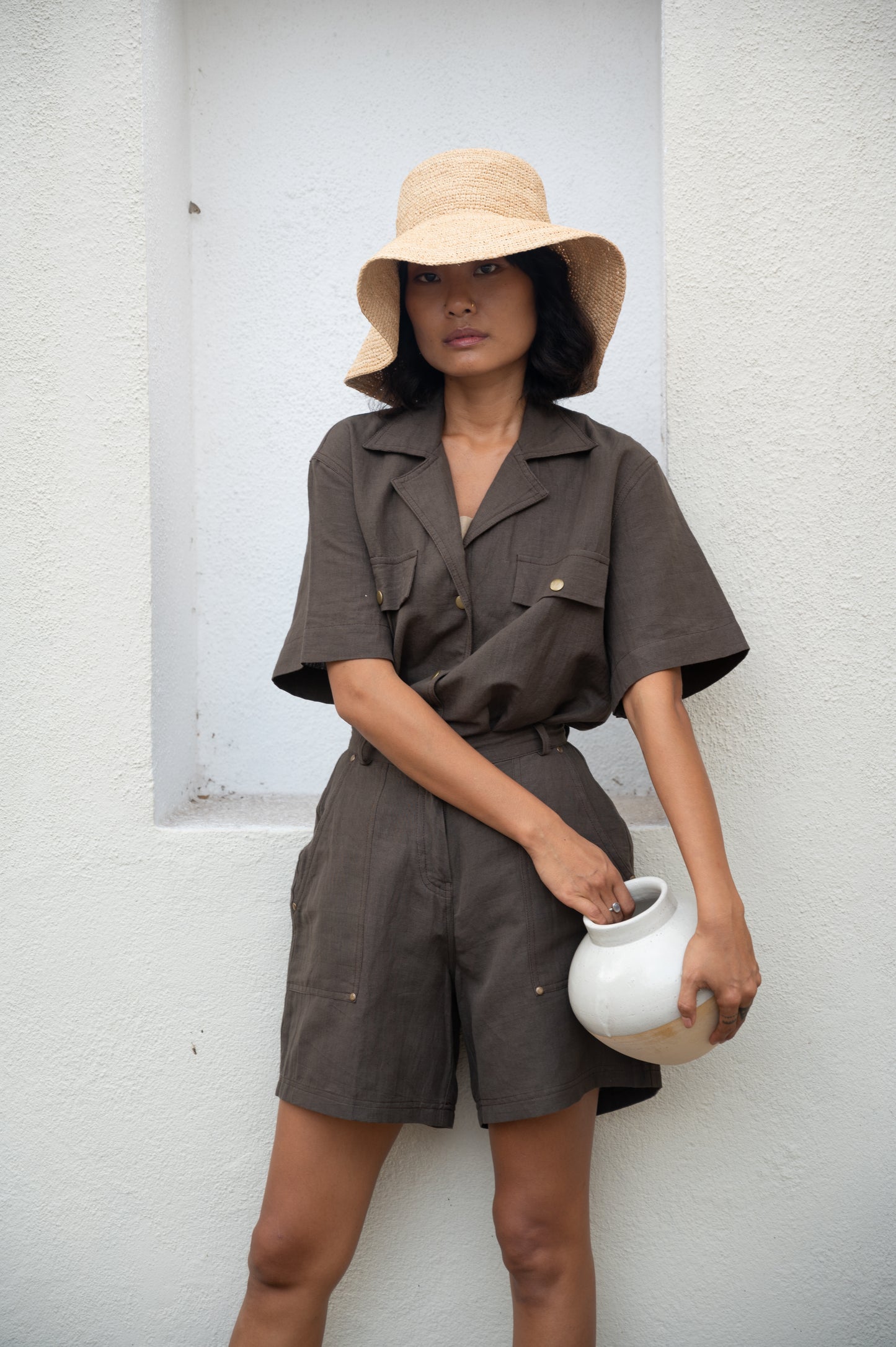Amalfi Safari Shorts - Brown