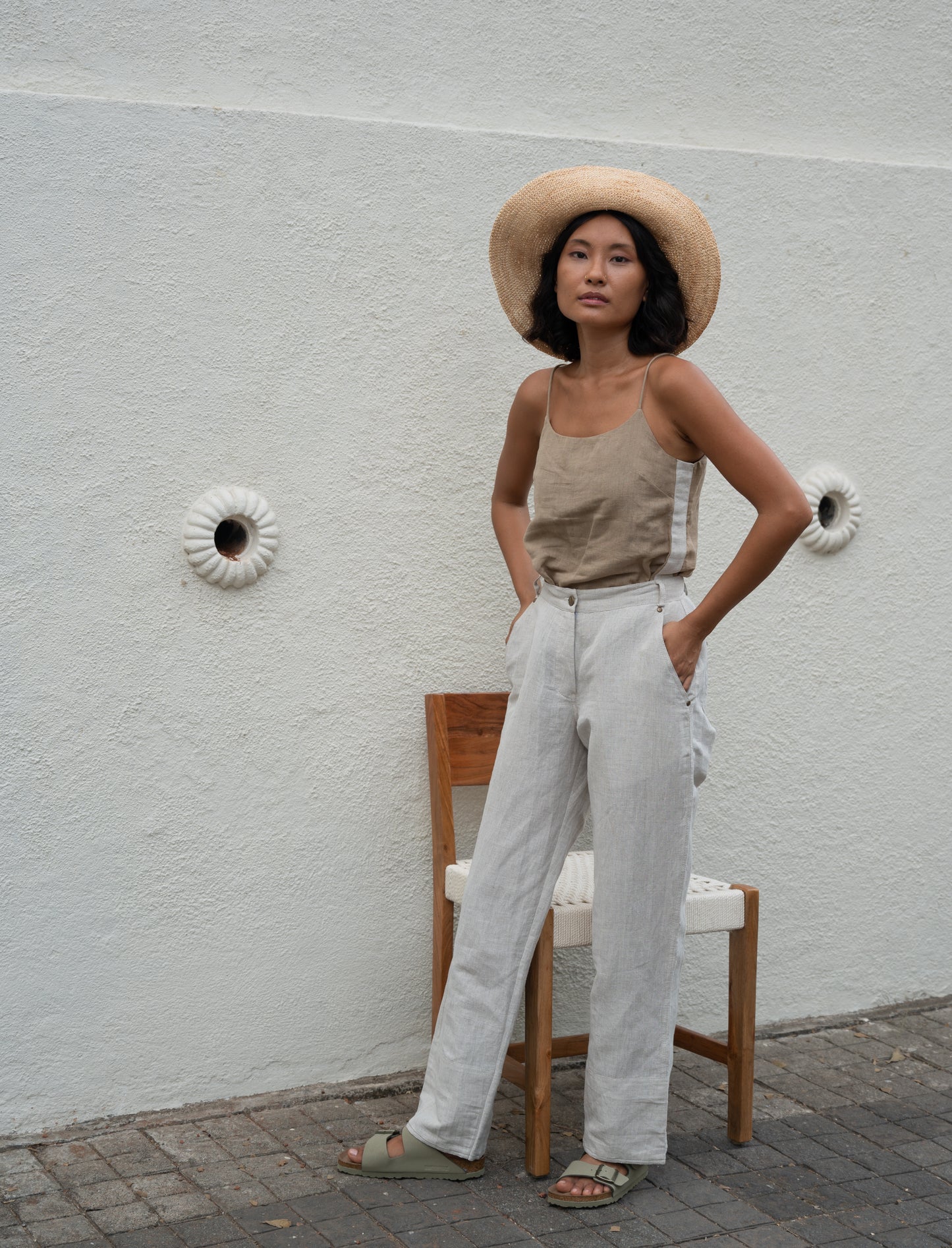 Como Strap Top - Khaki