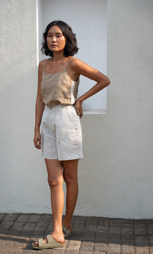 Como Strap Top - Khaki