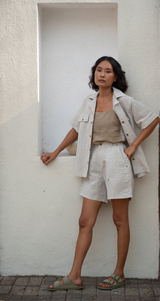Amalfi Safari Shorts - Natural
