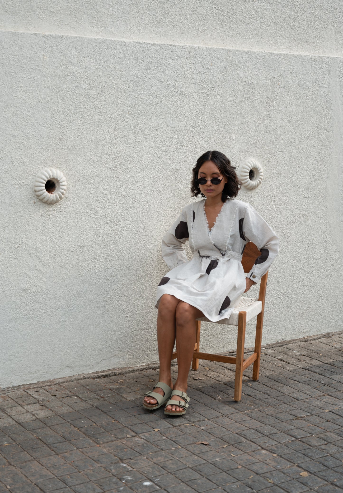 Hawai Shirt Dress - Natural Printed