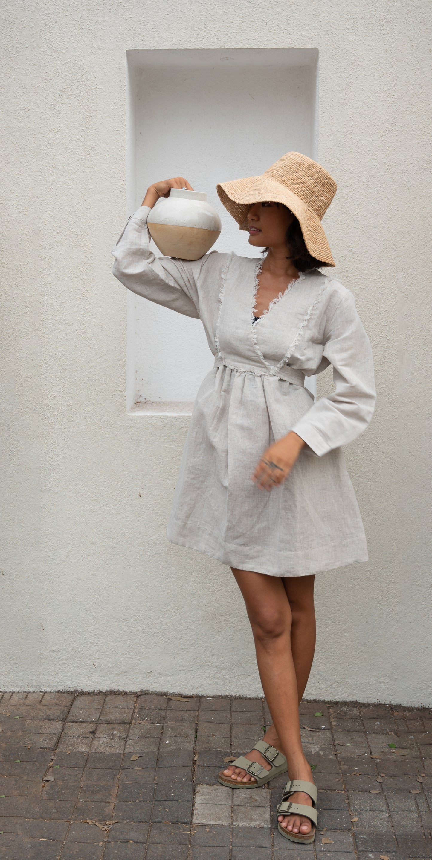Hawai Shirt Dress - Natural