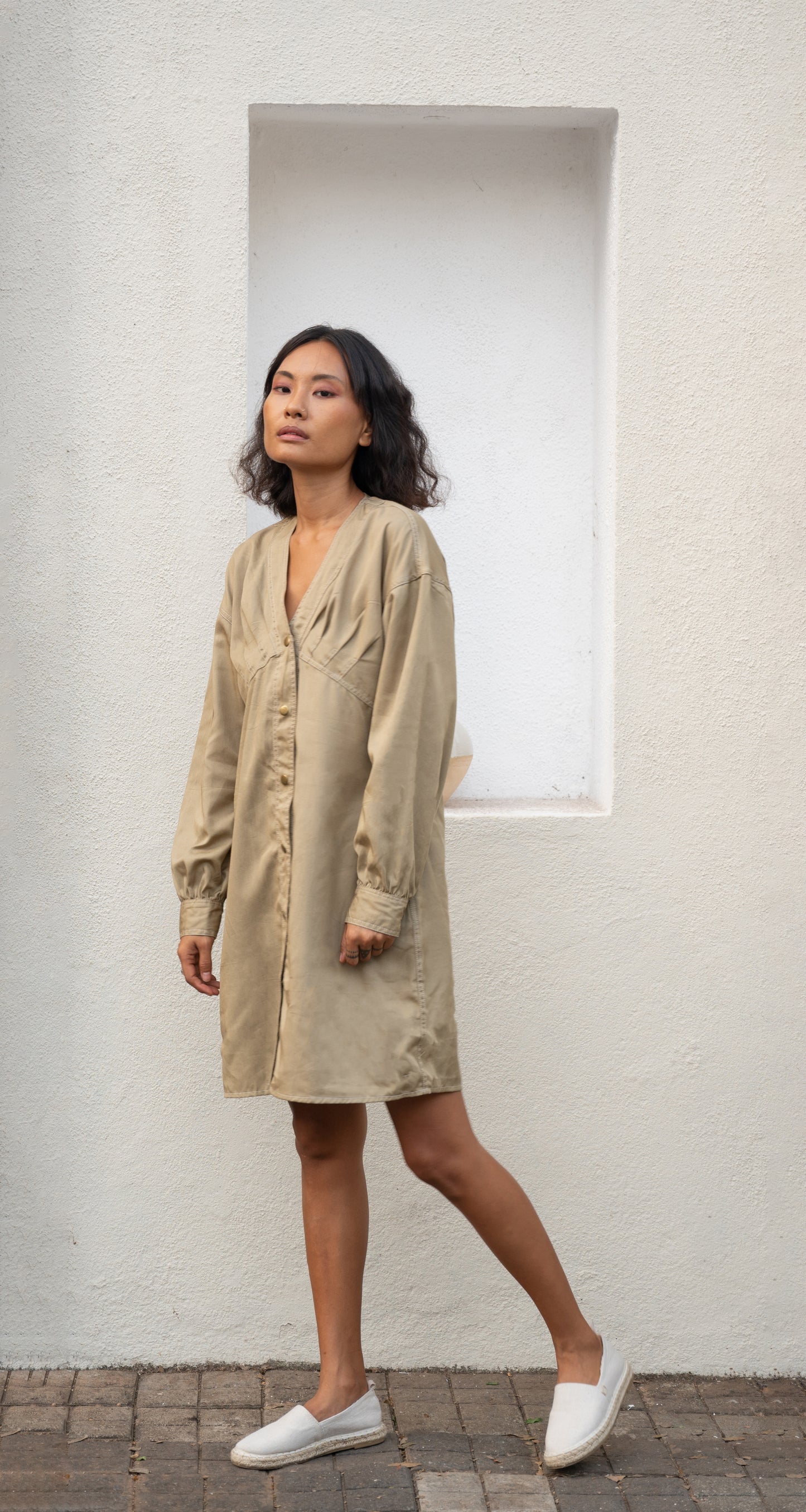 Brooklyn Shift Dress - Khaki