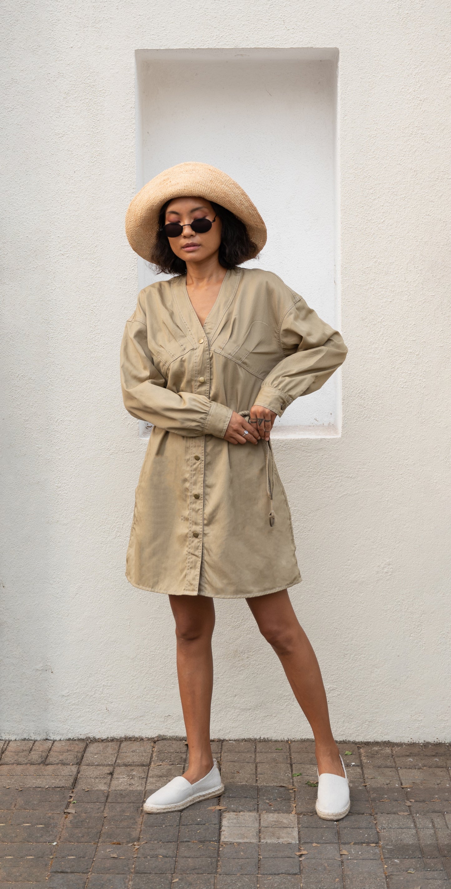 Brooklyn Shift Dress - Khaki