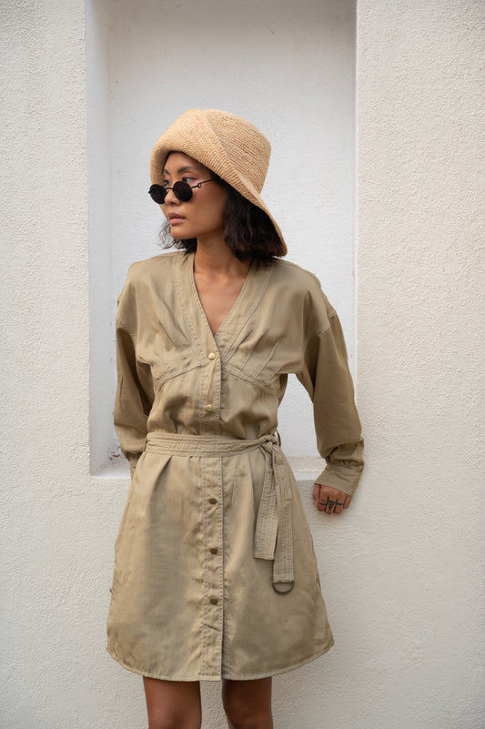 Brooklyn Shift Dress - Khaki
