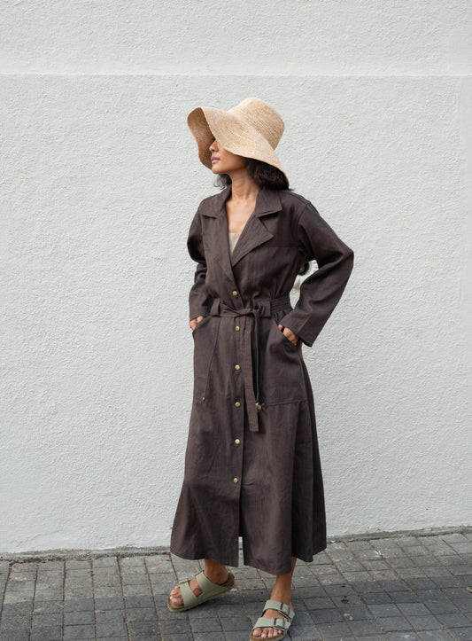 Summer Trench Coat - Brown