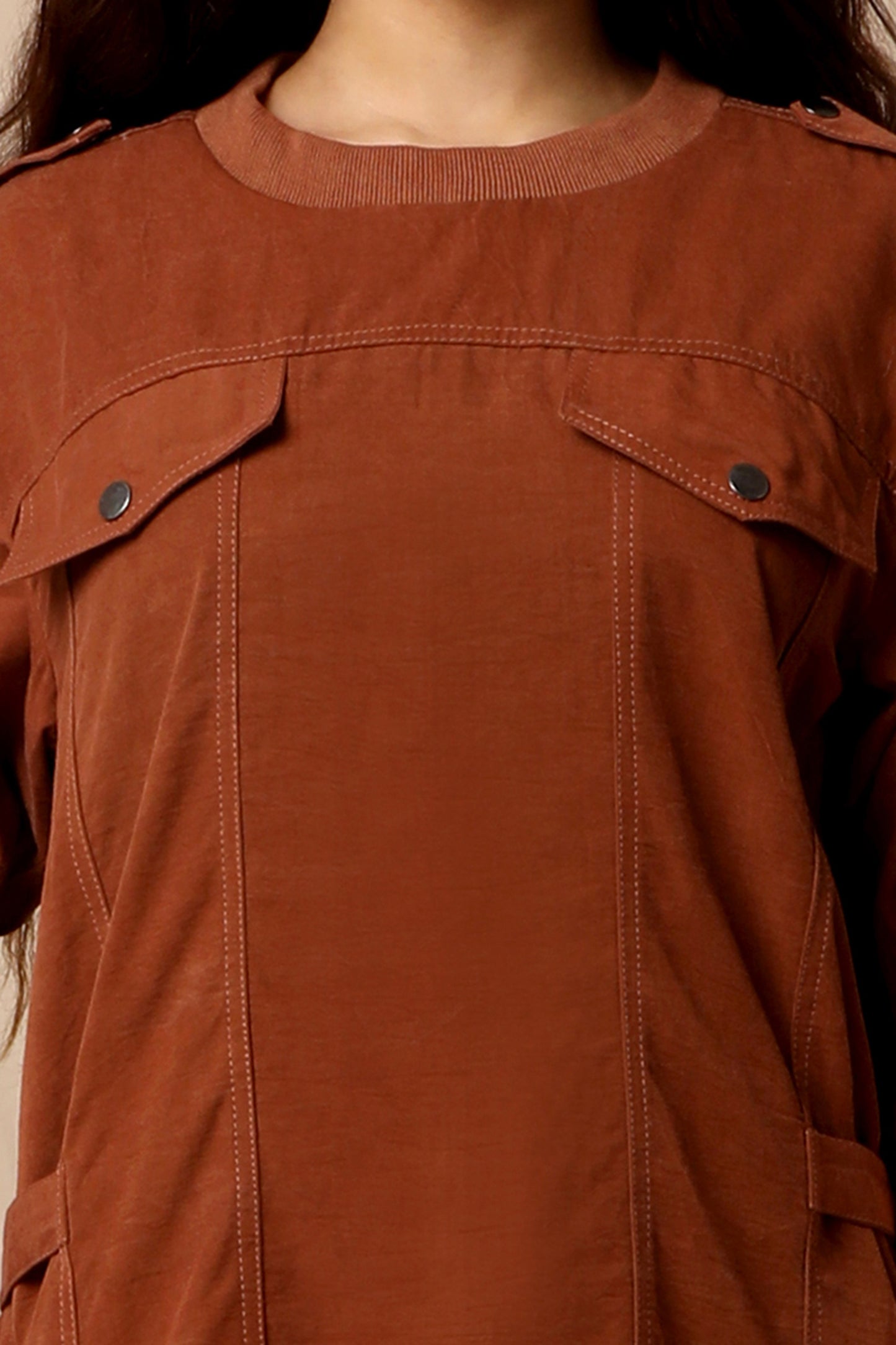 Himalayan Shirt Dress - Copper Brown