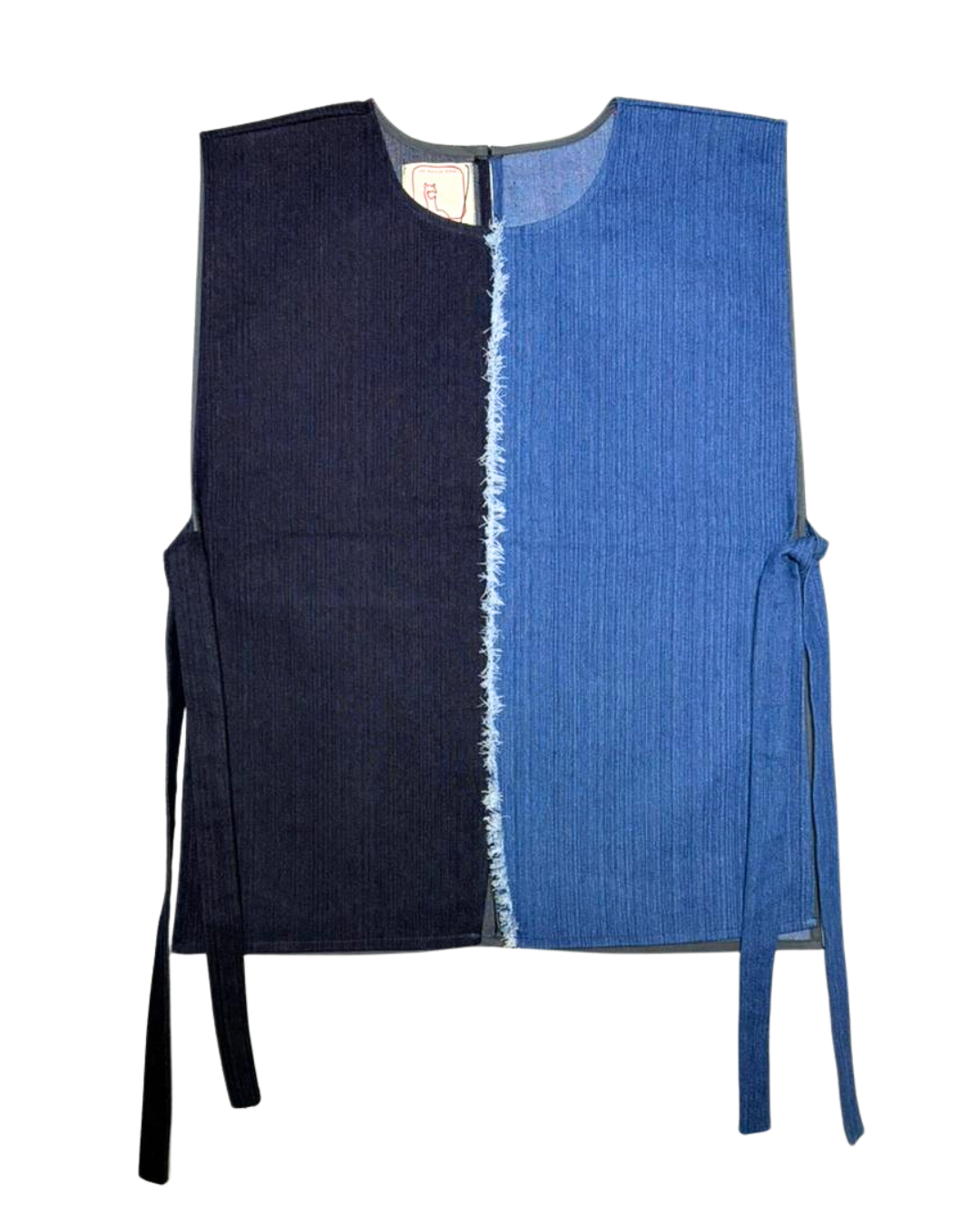 Parallel Dual Tone Overjacket - Navy + denim blue self stripped