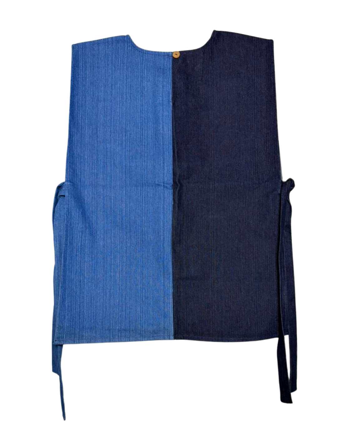 Parallel Dual Tone Overjacket - Navy + denim blue self stripped