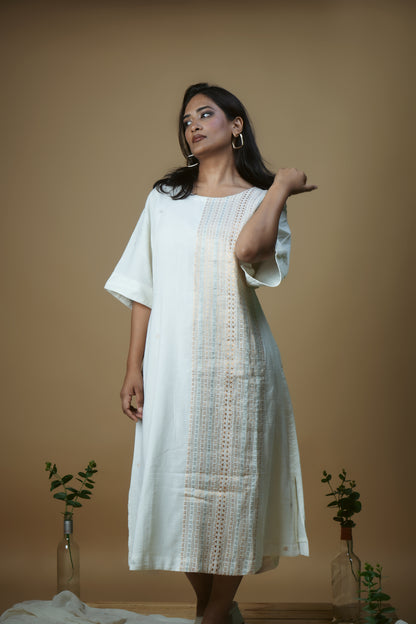 Back Button Shirt Dress - Zari Anchal