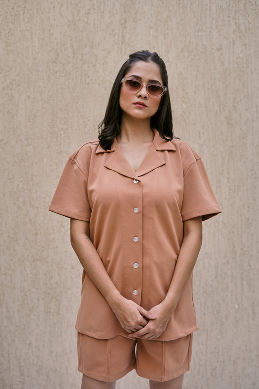 Resort shirt  - Peachy pink