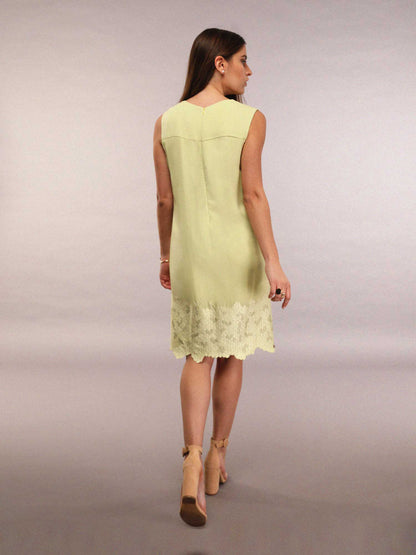 Lime green shift dress